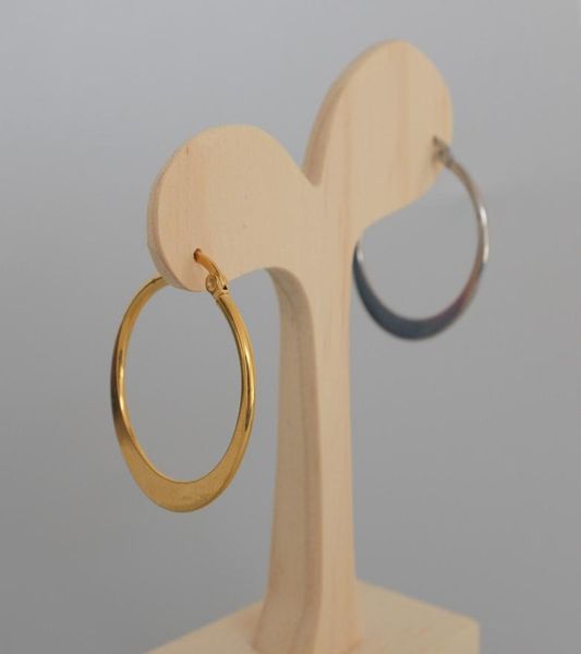 

stainless steel earrings hip hop stage exaggerated ear loops for women girls4925060, Golden;silver