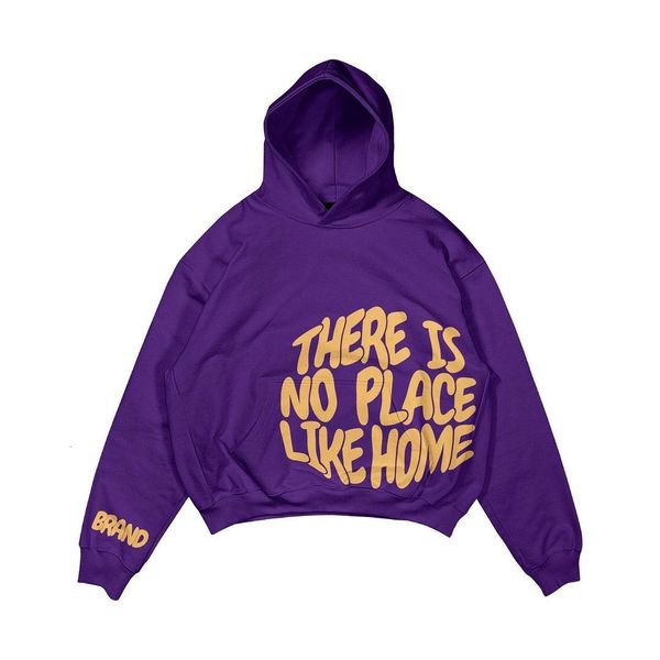 

mens hoodies sweatshirts high street trend american retro letter print hooded sweater men y2k pullover women loose classic jacket ins 23080, Black