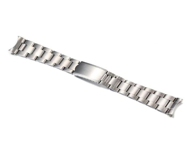 

watch bands 18mm 19mm 20mm solid stainless steel oyster band bracelet fit for5359806, Black;brown