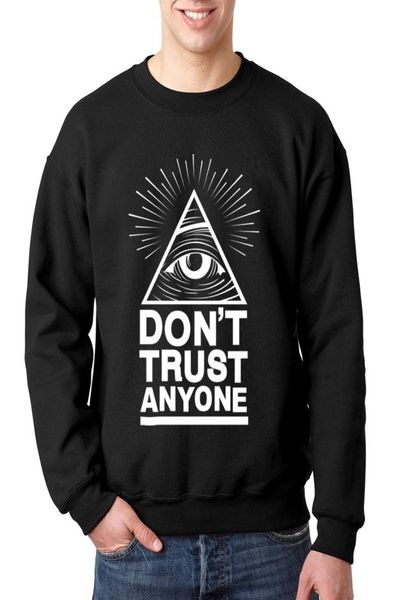 

wholedont trust anyone autumn winter fleece hoodies illuminati all seeing eye sweatshirt custom made games men harajuku hoodi8338194, Black