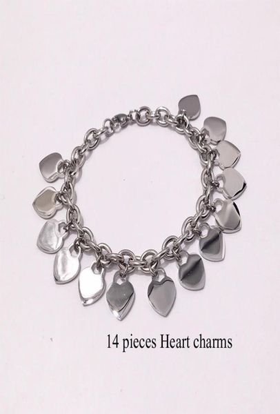 

fashion sier rose gold chains women bracelets stainls please return to heart pulsera s3576180, Golden;silver