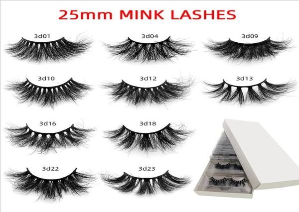 

10 pairspack 3d mink lashes bulk whole fake 25 mm mink eyelashes lash vendors natural false eyelashes individual lashes2951527