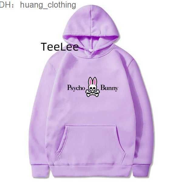 

psycho bunny hoodie men's sweatshirts women's skeleton letters print sport design drawstring hoodie hooded hoody streetwear 2 jsx, Black