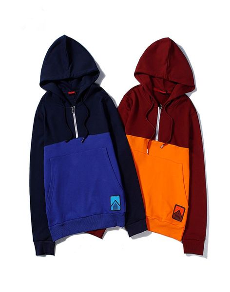 

men039s hoodies sweatshirts new fashion zipper sweatshirt in spring and winter couple pullover retro sweater stree1783408, Black
