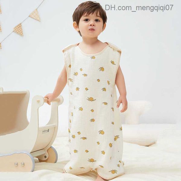 

pajamas baby sleeping bag sleeveless tank cotton yarn newborn baby kick prevention quilt summer thin blanket z230810, Blue;red