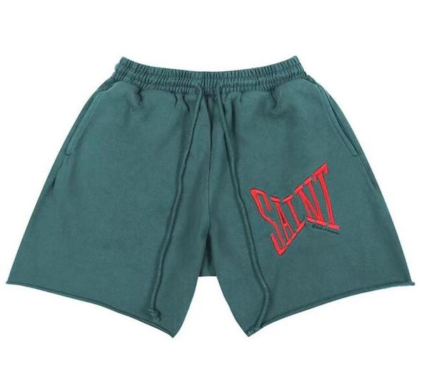 

high street embroidered basic solid color sport shorts0123131579