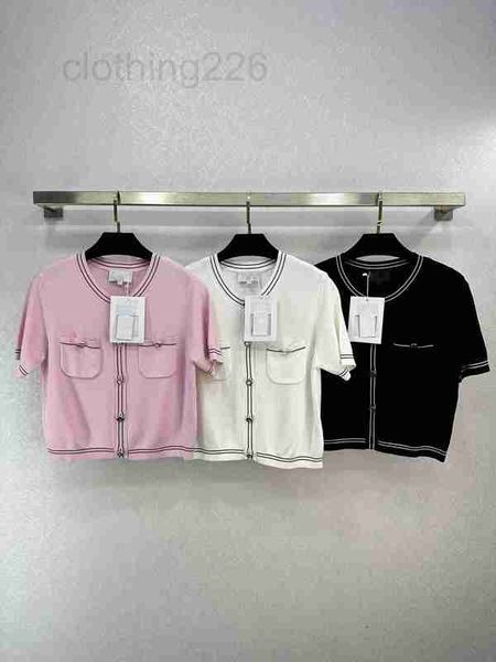 

women's knits & tees designer 2023 early autumn new small fragrance commuting gentle temperament slim fit short knit sx6p, White