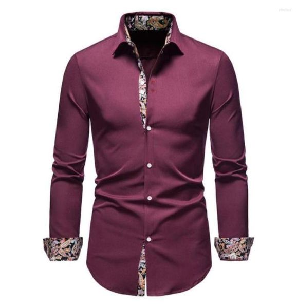 

men039s casual shirts kb 2022 spring fashion men39s business shirt color matching formal printing longsleeved6786069, White;black