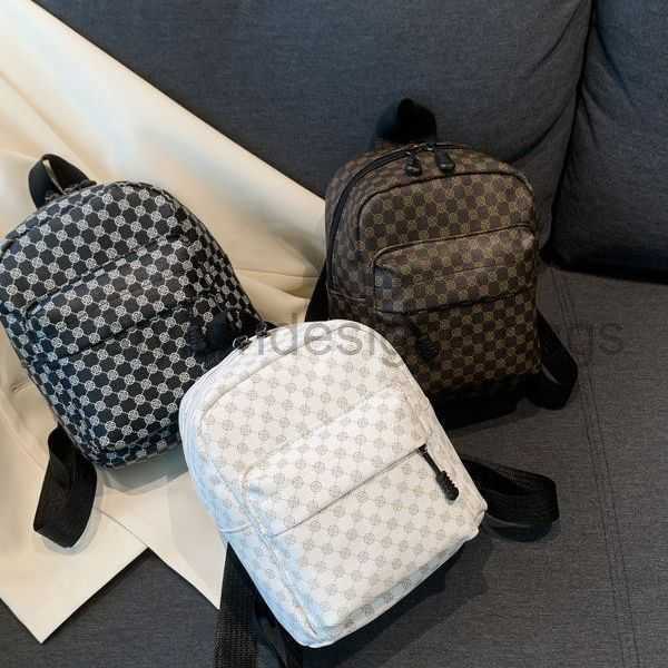 

backpack style 2023 new checker backpack with simple style and versatile style for women summer texture backpackstylishdesignerbags