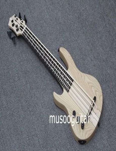 

mini 4string ukulele electric left hand bass natural color neckthru style8791577