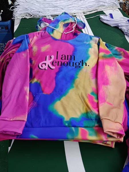 

womens hoodies sweatshirts y2k women streetwear i am kenough hoodie tie dye oversized sweatshirt harajuku men movie cosplay clothes 230809, Black