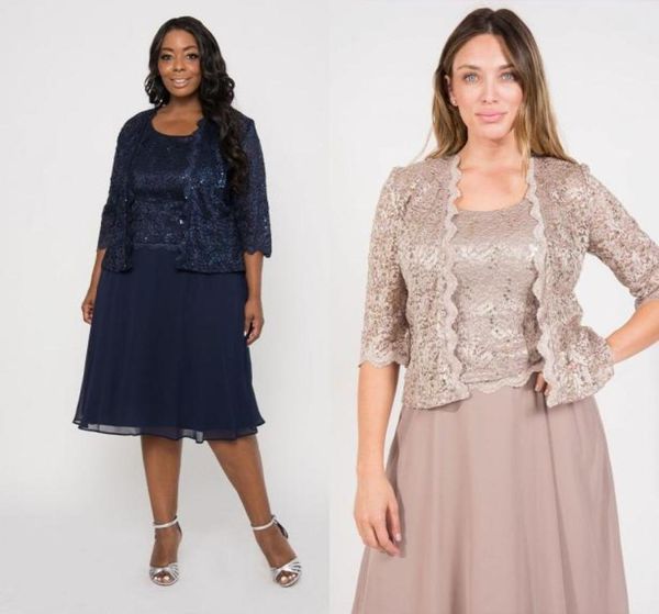 

champagne long sleeves mother of the bride dress plus size mother suit with jacket lace chiffon formal evening wedding wear3902809, Black;red