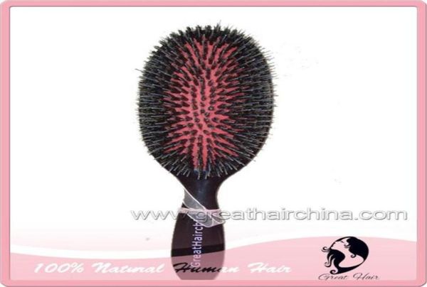 

fashion professional boar bristle hair brushcomb 1pc16981304206658, Silver