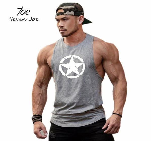 

summer fashion sleeveless shirts tank mens tshirts fitness shirt singlet bodybuilding workout gym vest men1430481, White;black