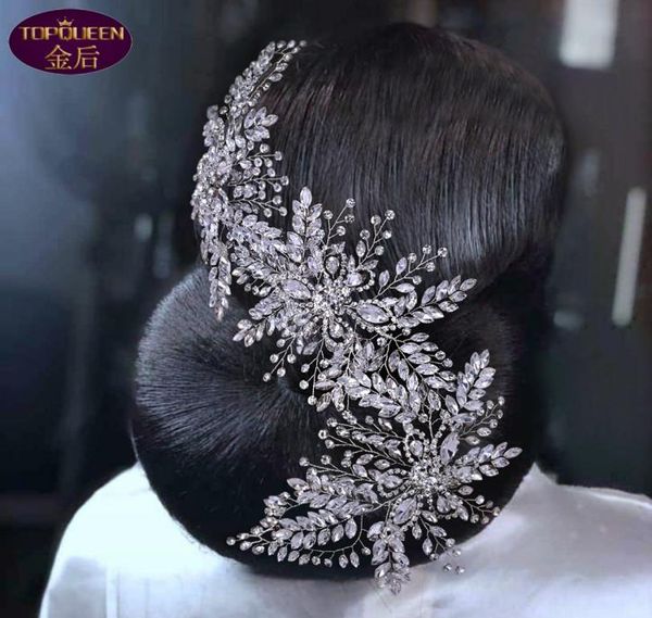 

luxury handmade diamond tiara baroque crystal bridal headwear crown rhinestone with wedding jewelry hair accessories diamond brida1620941, Silver