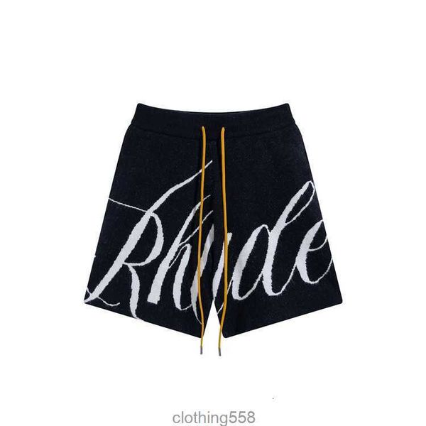 

rhude shorts men short casual sport pants designer shorts embroidery printing halfpant us size s-xl, White;black