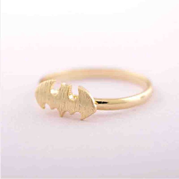 

everfast 20pc/lot factory price unique bat rings silver gold rose gold plated simple fashion rings for all women girl can mix color efr048