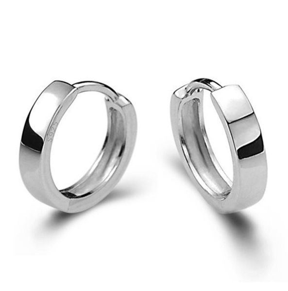 

925 stamped silver earrings crystal jewelry wedding stud earrings mirror face circle vintage charms new 8518033, Golden;silver