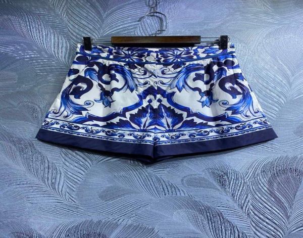 

2022 summer new cotton print waist shorts01234567896323112, White;black