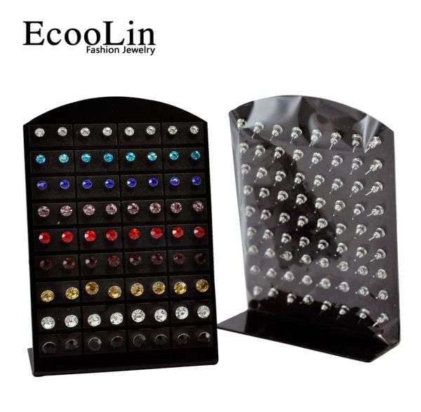 

72 pcs 1set whole jewelry bulk lots fashion stainless steel multicolor rhinestone stud earrings for women men lr286 2567277, Golden;silver