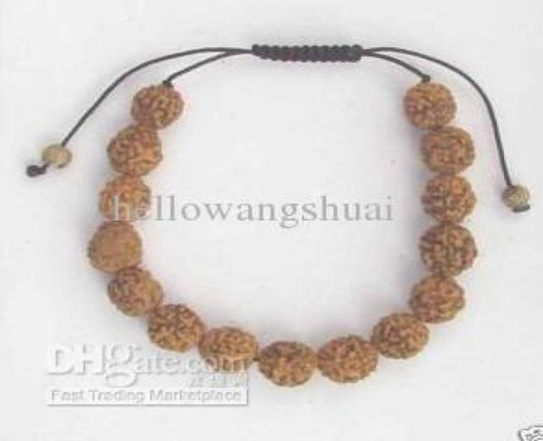 

rudraksha rudraksh bracelet 5 faceted 9mm 15 beads012348315962, Black