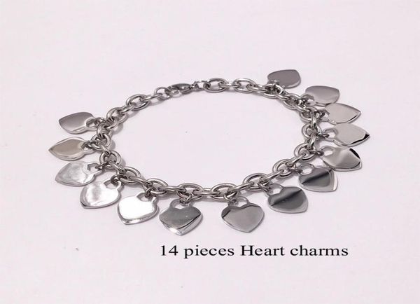 

fashion sier rose gold chains women bracelets stainls please return to heart pulsera s7157014, Golden;silver