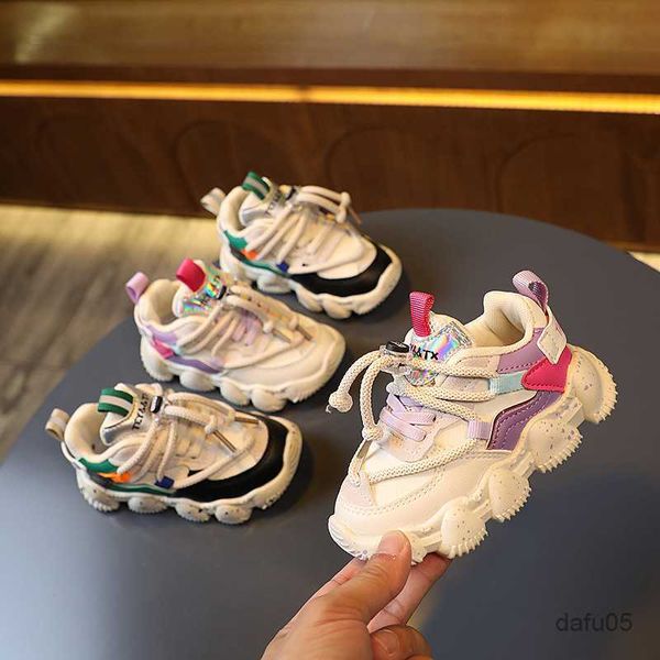 

sneakers children's shoes boys' sports shoes girls' leather running shoes small medium-sized children's casual shoes bab, Black;red