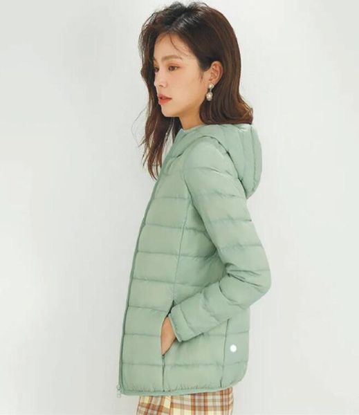 

women's yoga short thin down jacket outfit solid color puffer coat sports lemens winter outwear 15 colors s-4xl1412006