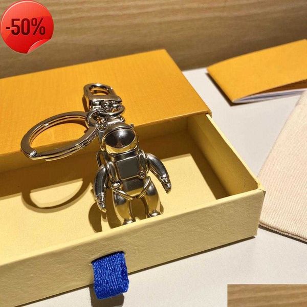 

keychains lanyards key buckle necklaces car keychain handmade man woman fashion necklace bag pendant accessories drop delivery dhkhv, Silver