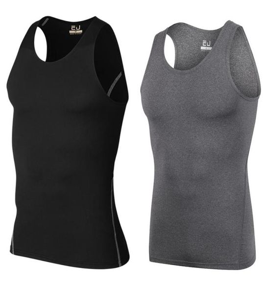 

2017 men039s compression vest running base layer short sleeve 8163268, White;black