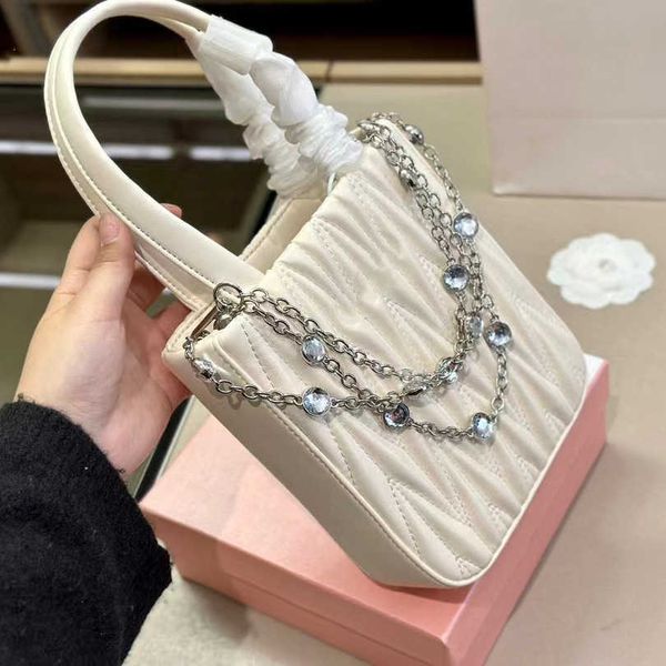 

family designer new muimui bags for ladies women's bag matelasse crystal chain mini sheepskin tote bag handheld crossbody bag
