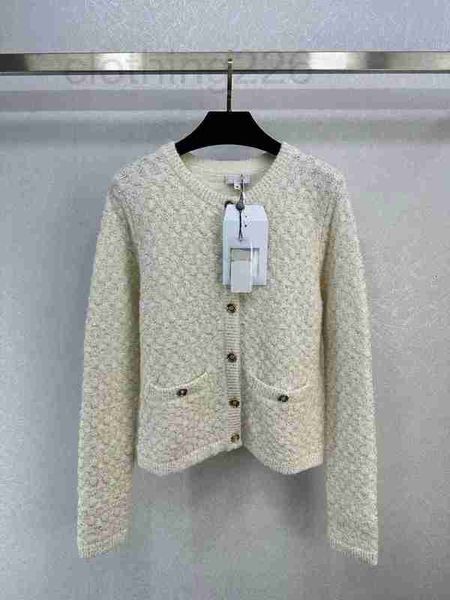 

women's jackets designer 2023 early autumn new small fragrant round neck single breasted fashion versatile sequin cardigan coat a0vo, Black;brown