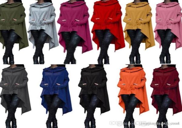 

jumper irregular sweatshirts long sleeve jackets women solid casual coat autumn blouses sweatshirts pullover outwear women clothes7820413, Black