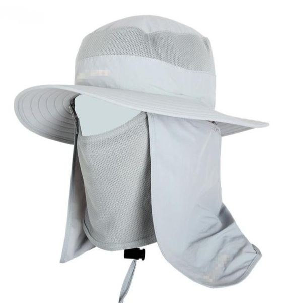 

outdoor accs fisherman mesh bucket hat men wide brim round camping sun hats women hiking neck flap cap mosquitos protection7026781, Black;white
