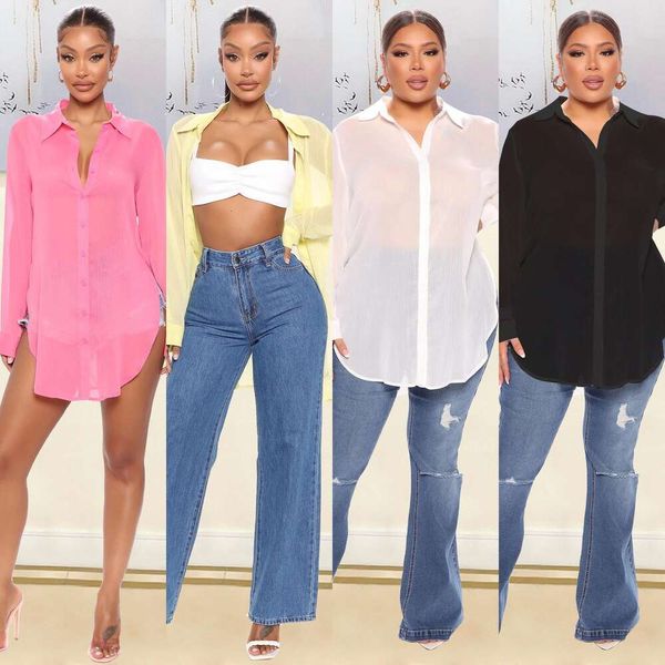 

summer womens fashion long sleeve shirt x ray protective, White