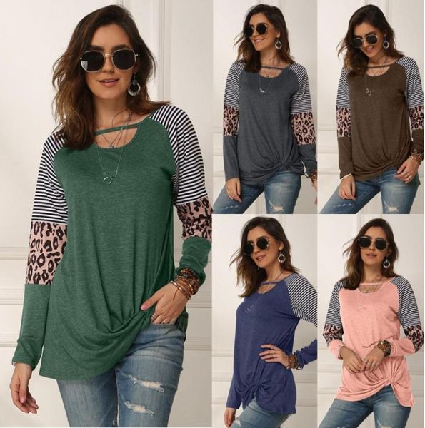 

summer leopard splice printed tshirt women o neck long sleeve tee shirt summer ladies letter print t shirt 7495287, White