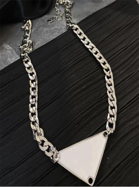 

fashion style street inverted triangle letter necklace men and women cold wind hip hop silver clavicle chain net red explosion cho5605260
