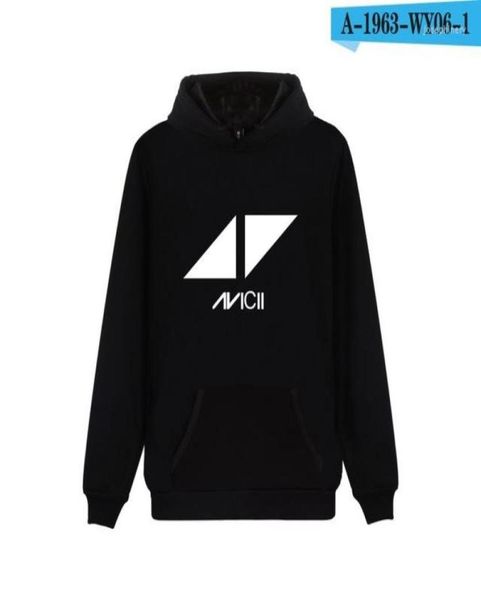 

men039s hoodies dj avicii menwomen casual long sleeve hooded streetwear pullover spring autumn sweatshirt jacket clothes 7305934, Black