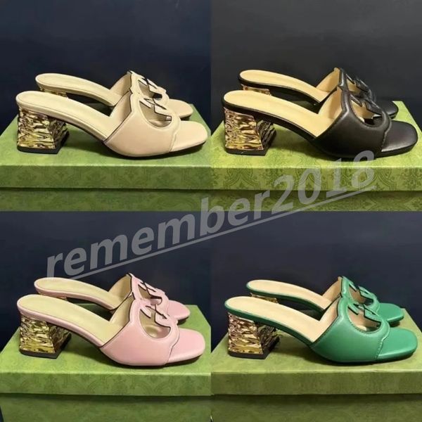 

designer sandals g-slipper slipper slide women's interlocking cut-out shoes lady flip flops slip on beach slide flat casual walking fas