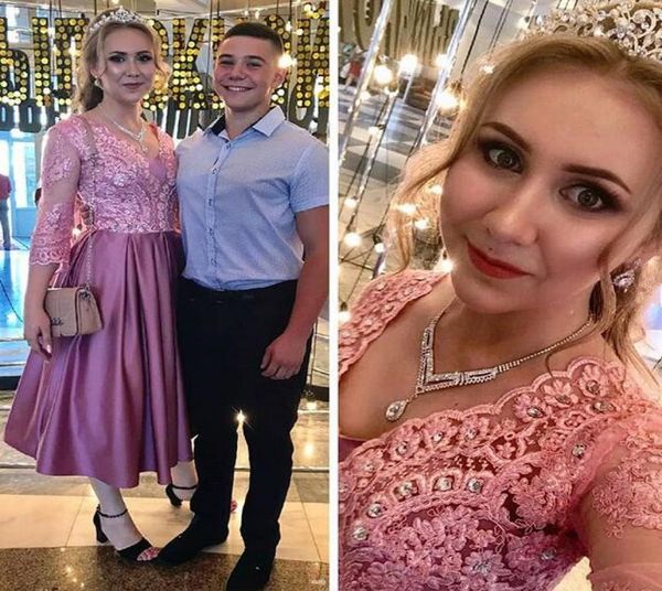 

2019 new special holy prom dresses v neck custom made crystal beaded arabic dress sheer lace half long sleeves evening 1455541, Black