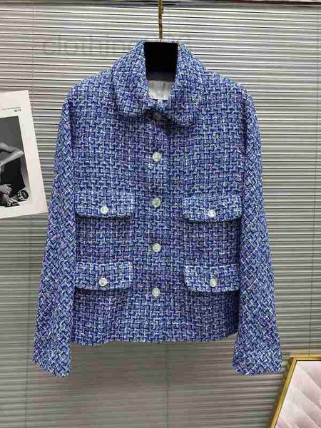 

women's jackets designer 2023 spring and autumn small fragrant coat fashion versatile super heavy industry classic polo elegant four po, Black;brown
