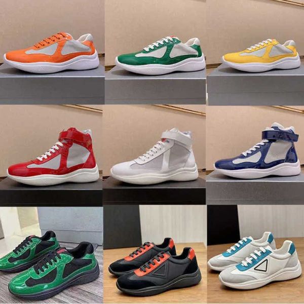 

designer sneakers america men cup trainer leather casual sneaker flat trainers patent leather shoes black blue mesh lace-up outdoor nylon wi