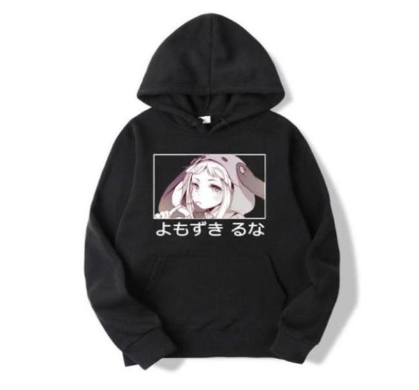 

men039s hoodies sweatshirts kakegurui anime yomoduki runa japanese classic cute manga print winter simple thicken long sleeve255029213607, Black