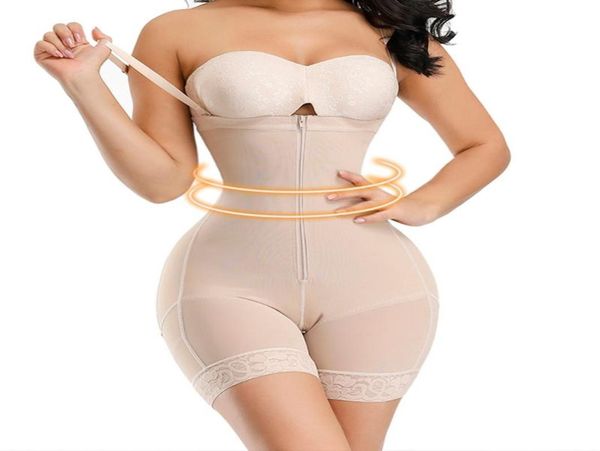 

women039s panties women tummy control waist slimming body shaper seamless bulifter bodysuit underwear zipper open bust lace sha9415108, Black;pink