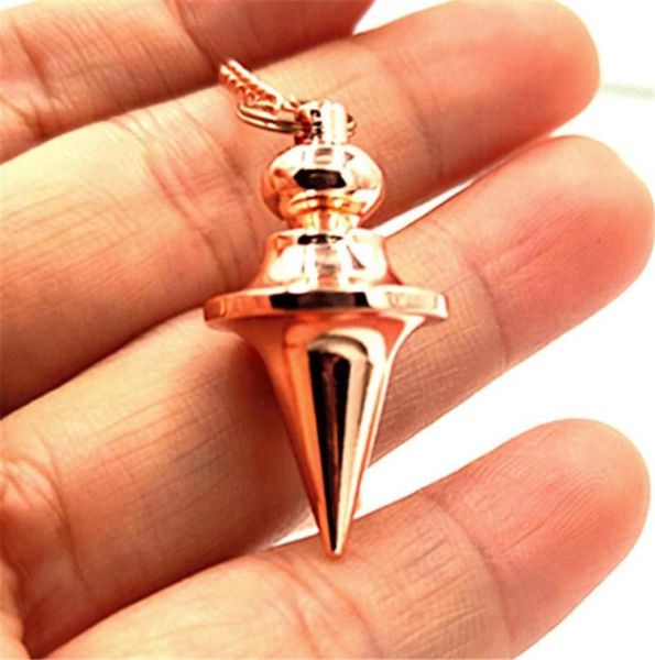

pendant necklaces reiki pendule de pendulum men dowsing healing pyramid spiritual pendulums for meatl charms chakra amuletpendant8126412, Silver