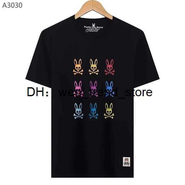 

new 2023 psycho bunny print t shirt mens womens design multi style men fashion casual tshirt couple short sleeve man 5 98t3, White;black