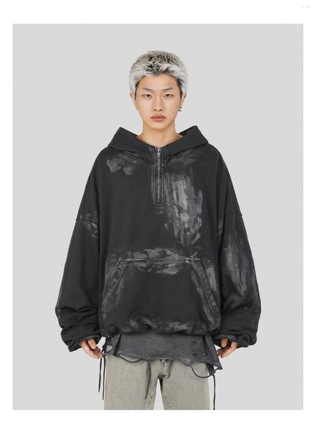

men's hoodies trendy& sweatshirts 2023 runway luxury european design party style clothing, Black