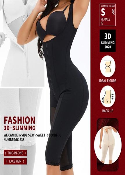 

women039s shapers fajas colombianas bodies for women waist trainer full body shapewear female modeling strap slimming sheath be7153378, Black;white