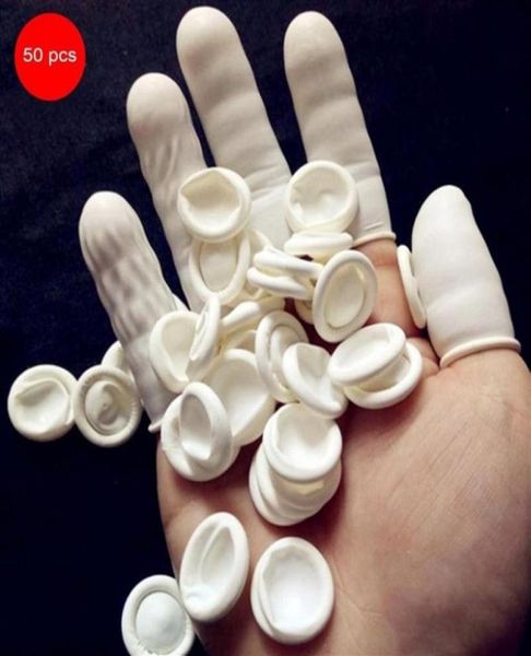 

50pcs disposable latex finger cots antistatic rubber fingertips protective antistatic finger cots practical design disposable ma4488152