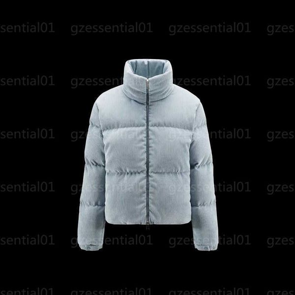 

womens down jacket designer coats winter warm coat parka corduroy long-sleeved standing collar short fashion warm windbreaker designers puff, Black